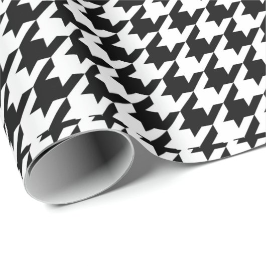 Muster-Papier für Schwarzweiß-Hahnentrittmuster Geschenkpapier (Rolleneckpunkt)