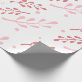 Muster-Papier mit rotem Leaf Geschenkpapier (Ecke)