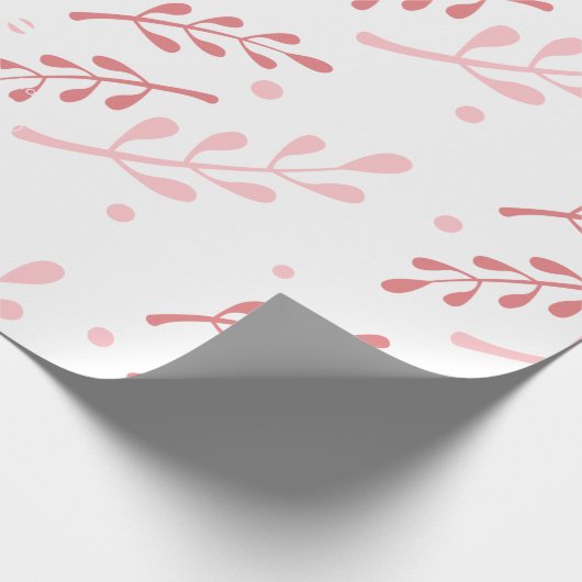 Muster-Papier mit rotem Leaf Geschenkpapier (Ecke)
