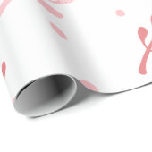 Muster-Papier mit rotem Leaf Geschenkpapier (Rolleneckpunkt)