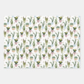 Muster-Papierblätter für Kaktus Geschenkpapier Set (Vorderseite)