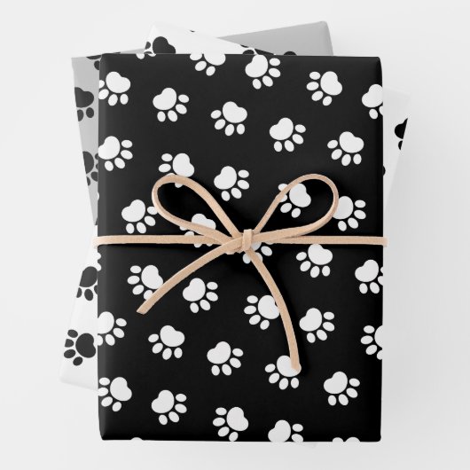 Muster-Papierblätter für Pet-Paws Geschenkpapier Set (Beispiel)