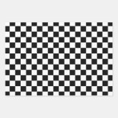 Muster-Papierblätter für Schwarz-weißes Schachbret Geschenkpapier Set (Vorderseite)