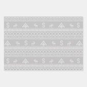 Muster-Papierblätter für skandinavische Rentier Geschenkpapier Set (Vorderseite)