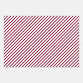 Muster-Papierfolien aus Burgundy Red Stripes Geschenkpapier Set (Vorderseite 2)