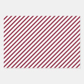 Muster-Papierfolien aus Burgundy Red Stripes Geschenkpapier Set (Vorderseite)