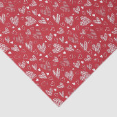 Muster-Papiermuster für rote Herzen Seidenpapier (Ausschnitt)