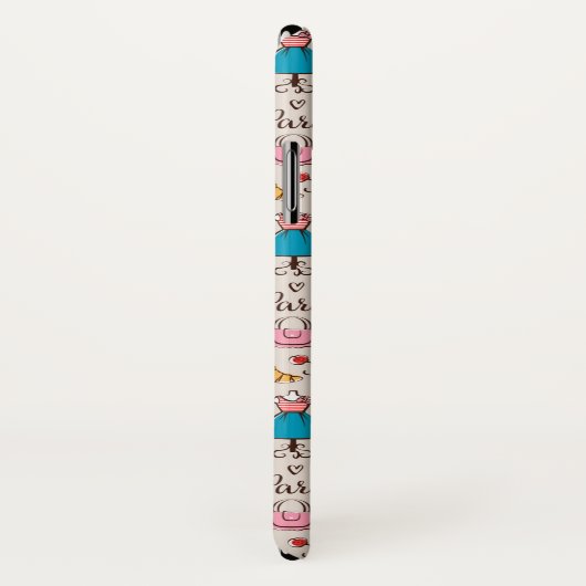 Muster Paris Frankreich Case-Mate iPhone Hülle (Hinten/Rechts)