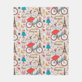 Muster Paris Frankreich Fleecedecke (Vorderseite)