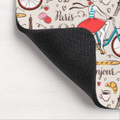 Muster Paris Frankreich Mousepad (Ecke)