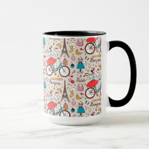 Muster Paris Frankreich Tasse