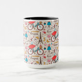 Muster Paris Frankreich Tasse (Zentrum)