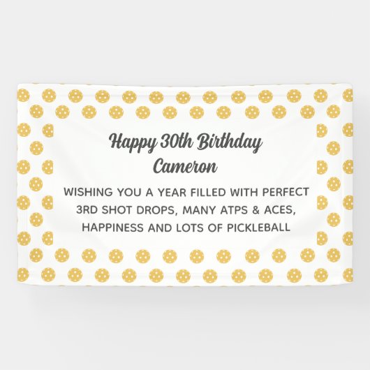 Muster-Party oder Turniervorwahl für Pickleball Banner (Horizontal)