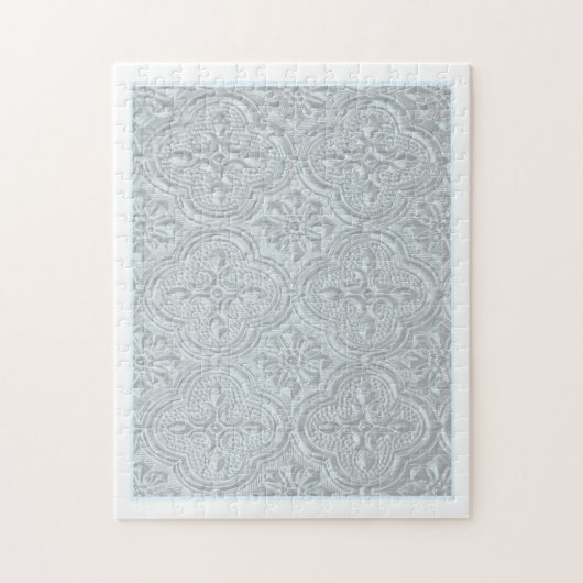 Muster Pastel Blue Flowers Puzzle (Vertikal)