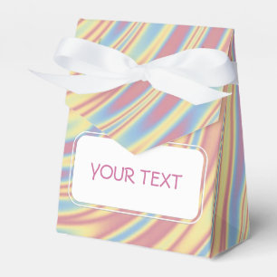 Muster - pastellfarbene Streifen + Ihr Text Geschenkschachtel