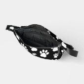 Muster, Paw-Prints, Hundeschrauben, Schwarz und We Bauchtasche (Offen)