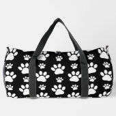 Muster, Paw-Prints, Hundeschrauben, Schwarz und We Duffle Bag (Rückseite)