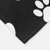 Muster, Paw-Prints, Hundeschrauben, Schwarz und We Fleecedecke (Ecke)