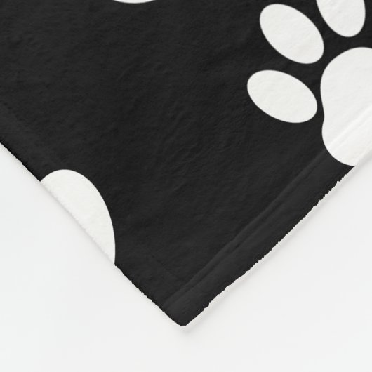Muster, Paw-Prints, Hundeschrauben, Schwarz und We Fleecedecke (Ecke)