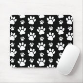 Muster, Paw-Prints, Hundeschrauben, Schwarz und We Mousepad (Mit Mouse)