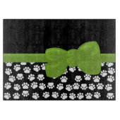 Muster, Paw-Prints, Hundeschrauben, Schwarz und We Schneidebrett (Vorderseite)