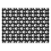 Muster, Paw-Prints, Hundeschrauben, Schwarz und We Tischdecke (Vorderseite (Horizontal))