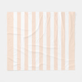 Muster Peach Pastell & White Lines Fleecedecke (Vorderseite (Horizontal))