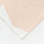 Muster Peach Pastell & White Star Fleecedecke (Ecke)