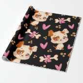Muster Pets Niedlich Funny Puppy Lover Geschenkpapier (Ungerollt)