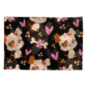 Muster Pets Niedlich Funny Puppy Lover Kissenbezug (Rückseite-Links)