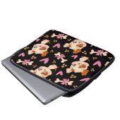 Muster Pets Niedlich Funny Puppy Lover Laptopschutzhülle (Vorne Knopf)