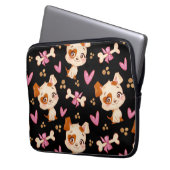 Muster Pets Niedlich Funny Puppy Lover Laptopschutzhülle (Vorderseite Links)
