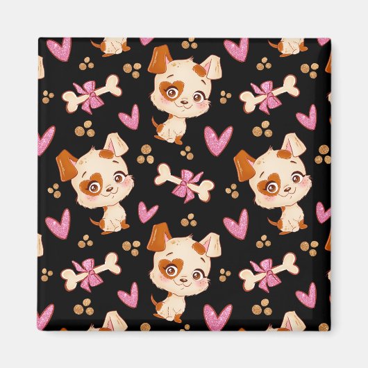 Muster Pets Niedlich Funny Puppy Lover Magnet (Vorne)