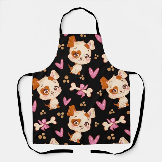 Muster Pets Niedlich Funny Puppy Lover Schürze (Vorderseite)