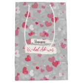 Muster Pink Brautparty Geschenktasche Mittlere Geschenktüte (Vorderseite)