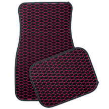 Muster Pink Gitter Autofußboden Matts Volles Set