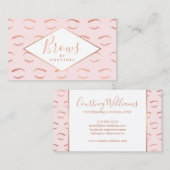 Muster Pink/Rose Gold Visitenkarte (Vorne/Hinten)