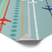 Muster-Plakat für Retro-Flugzeugmuster Poster (Ecke)