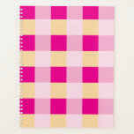 Muster-Planer für das Prüfbrett Planer<br><div class="desc">Cooles Gingham- oder Checkerboard-Muster mit trendgelben und hellen rosa Farben.</div>