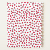 Muster-Planer für niedliche rosa und rote Herzen Planer (Rückseite)