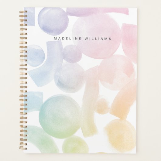 Muster-Planer für Wasserfarben mit Namen Planer (Vorderseite)