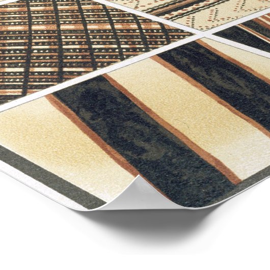 Muster polynesischer Tapa aus Cook Poster (Ecke)