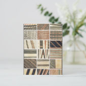 Muster polynesischer Tapa aus Cook Postkarte (Stehend Vorderseite)