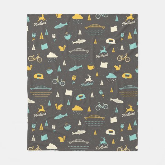 Muster Portlands, Oregon Fleecedecke (Vorderseite)