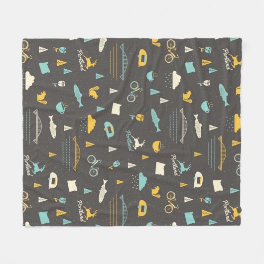 Muster Portlands, Oregon Fleecedecke (Vorderseite (Horizontal))