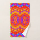 Muster psychedelischer Farben Badhandtuch Set (Handtuch)