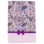 Muster Purple Blumen Geschenktüte (Vorderseite)