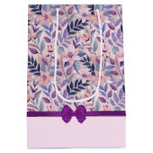 Muster Purple Blumen Geschenktüte (Rückseite)