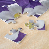 Muster-Puzzle für Lila und weiße Blume Puzzle (Seite)