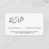 Muster QR CODE für Schwarz-weiße reservierte Sitzp Begleitkarte (Vorderseite)